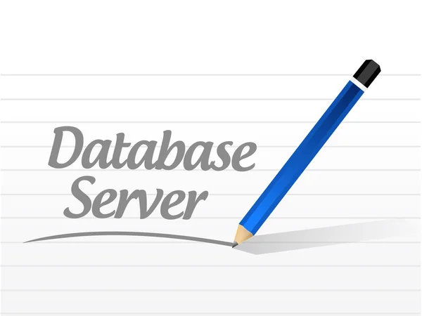 Database server messaggio segno concetto illustrazione disegno grafico — Foto Stock