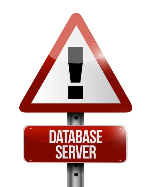 Datenbank Server Warnung Zeichen Konzept Illustration Design Grafik — Stockfoto