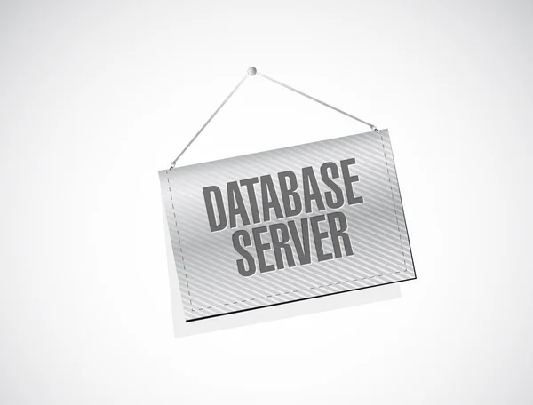 Datenbank server banner zeichen konzept illustration design grafik — Stockfoto