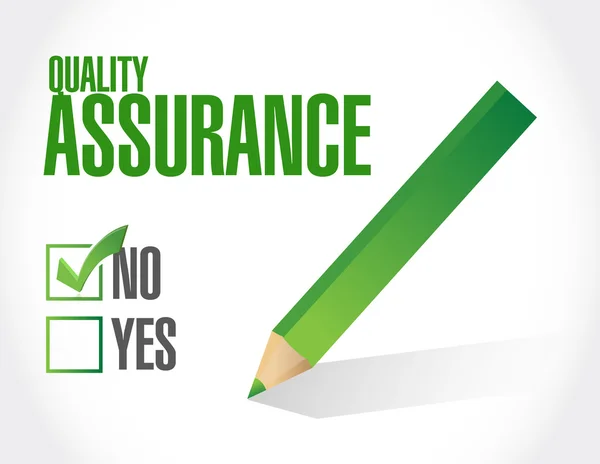 No Quality Assurance approval sign concept — Stock Photo, Image