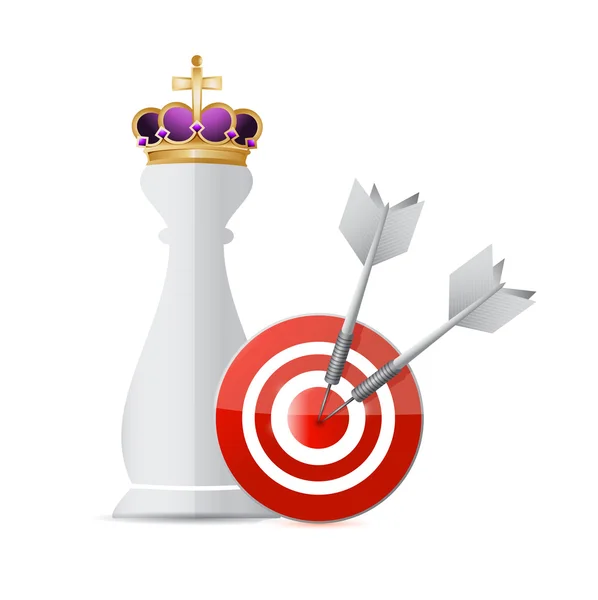 Chess king piece target — Stock Photo, Image