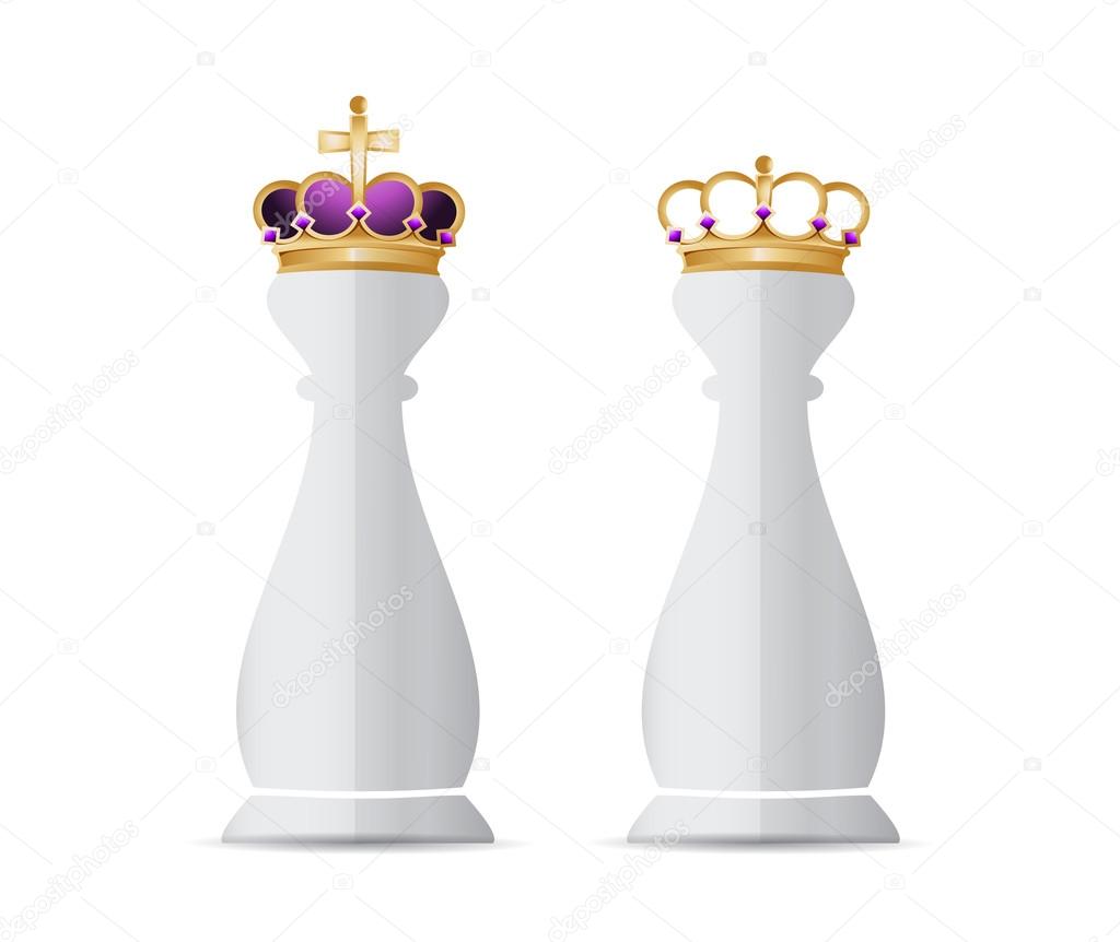 Chess king piece and queen Stock Photo by ©alexmillos 98606256