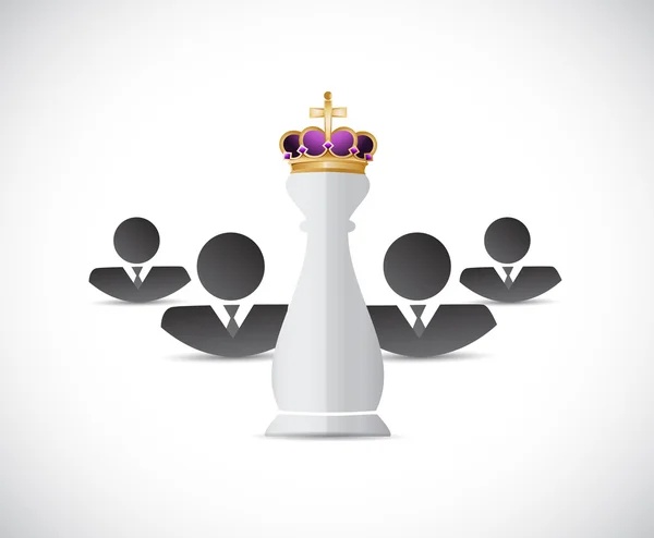 King chess piece and team — Stock Photo, Image