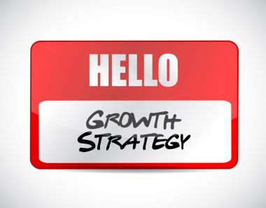 Büyüme stratejisi işareti ad etiketi