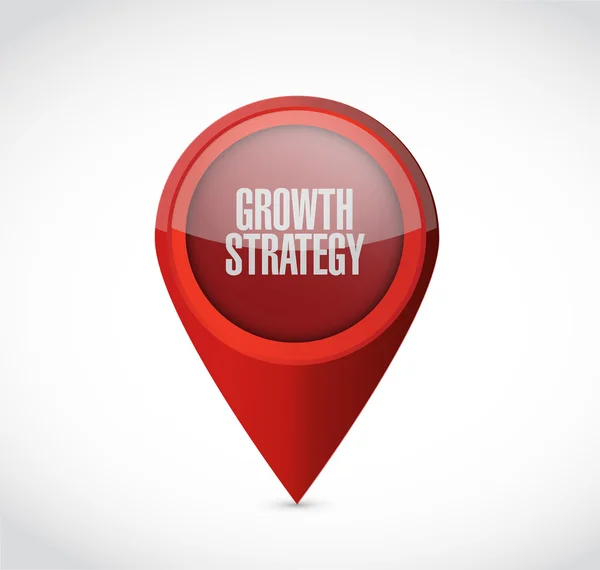 Ilustración del signo de puntero de estrategia de crecimiento — Foto de Stock