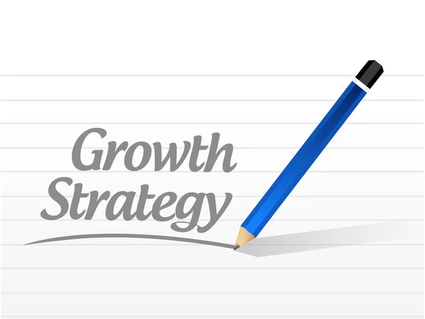 Ilustración del mensaje de estrategia de crecimiento —  Fotos de Stock