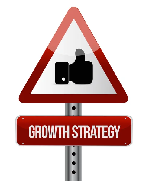 Growth Strategy like warning sign — Stock Photo, Image