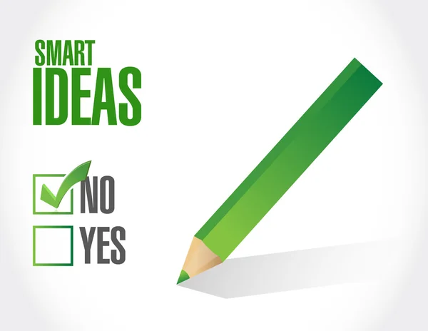 No smart ideas approval sign concept — Stock Photo, Image