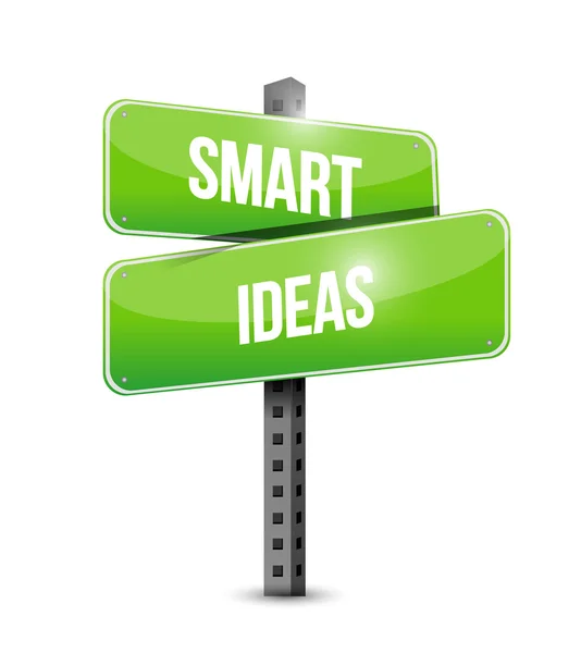 Smarta idéer vägskylt koncept — Stockfoto