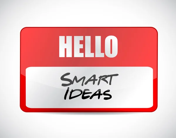 Smart ideas name tag sign concept — Stock Photo, Image