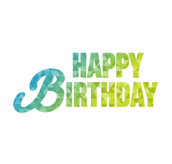 Triangle shape happy birthday text pattern — Stock Photo, Image