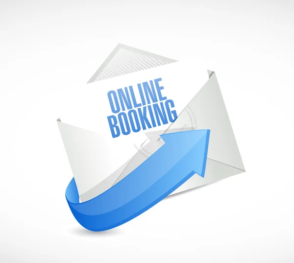 Online booking email tegn koncept - Stock-foto