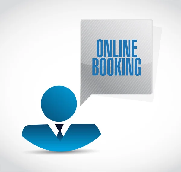 Online booking mennesker underskrive koncept - Stock-foto