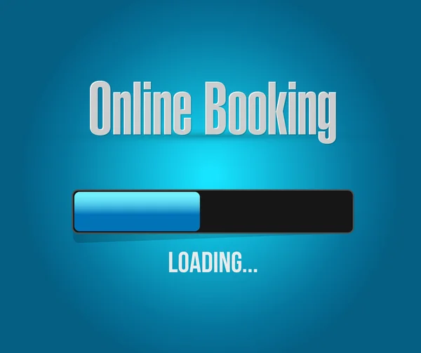 Online booking loading bar sign concept — Stock Photo, Image