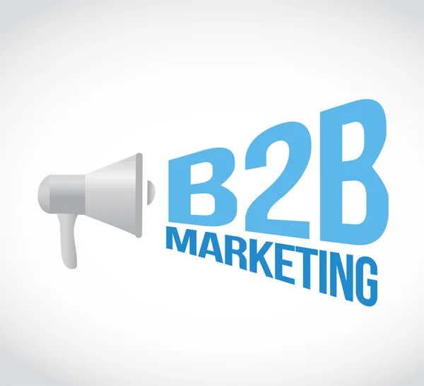 Concepto de mensaje megáfono de marketing b2b —  Fotos de Stock