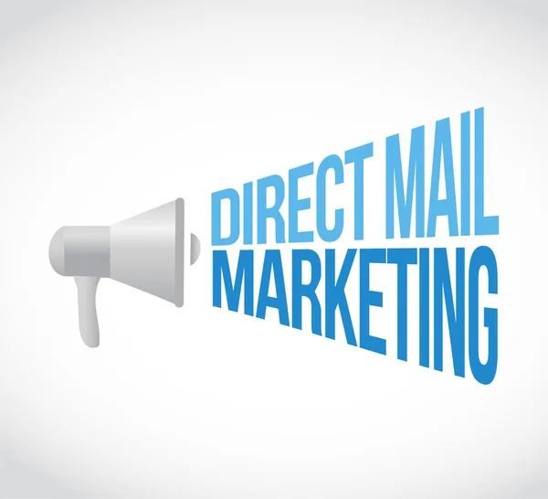 Marketing direct mail concetto di messaggio megafono — Foto Stock