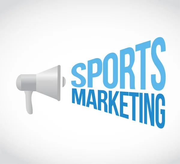 Marketing sportivo concetto di messaggio megafono — Foto Stock