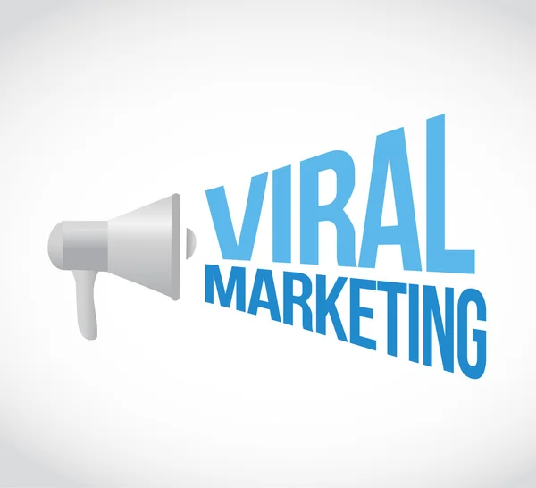 Conceito de mensagem de megafone de marketing viral — Fotografia de Stock