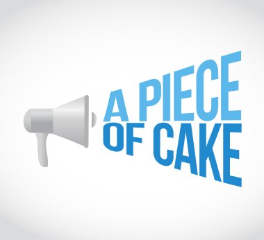 bir dilim pasta megafon hoparlör mesaj