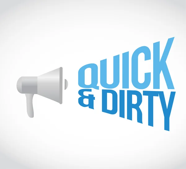 Quick and dirty megaphone loudspeaker message — Stock Photo, Image