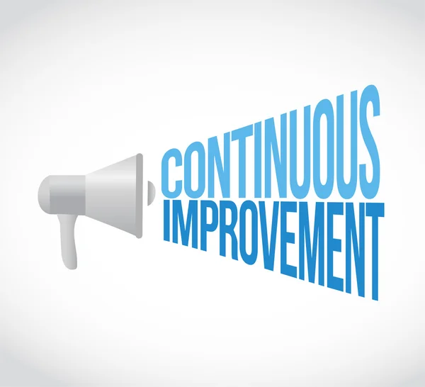 Continuous improvement megaphone loudspeaker — Stock Photo, Image