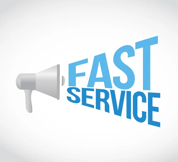 Fast service megaphone loudspeaker message — Stock Photo, Image