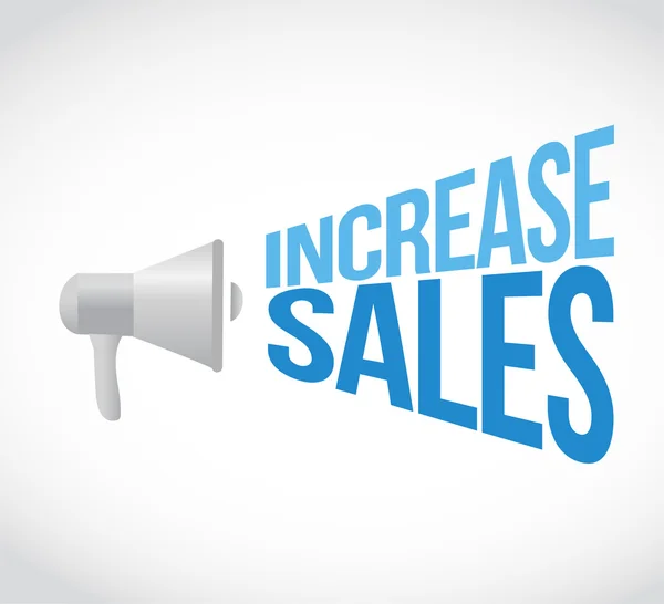 Increase sales megaphone loudspeaker message — Stock Photo, Image