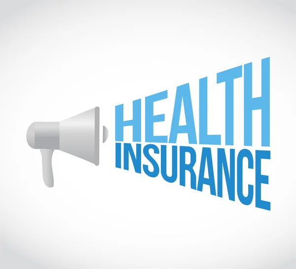 Health insurance megaphone loudspeaker message — Stock Photo, Image