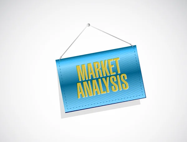 Markt analyse banner teken concept illustratie — Stockfoto