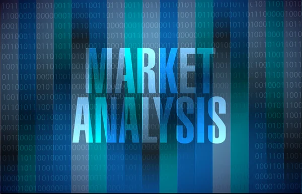 Markt analyse binaire achtergrond teken concept — Stockfoto