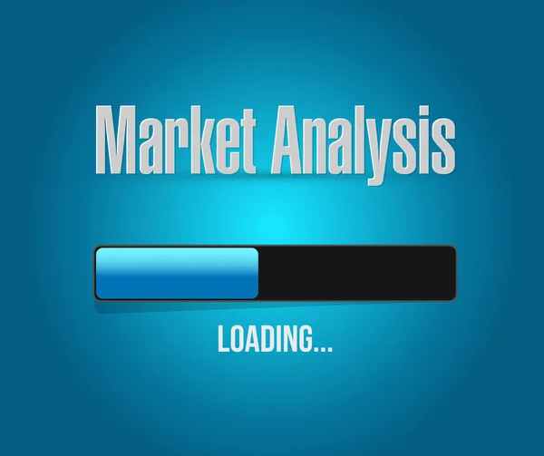 ローディングバーの記号概念市場分析 — ストック写真