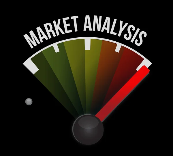 Markt analyse meter teken concept illustratie — Stockfoto