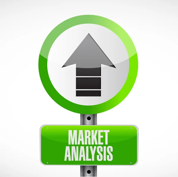 Análisis de mercado concepto de señalización vial — Foto de Stock