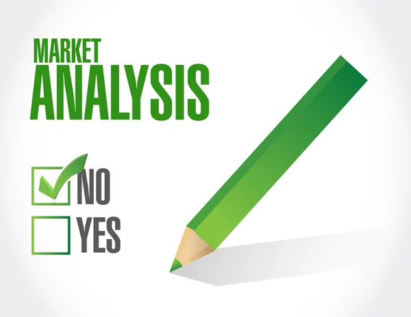 No market analysis approval sign concept — Stock Photo, Image