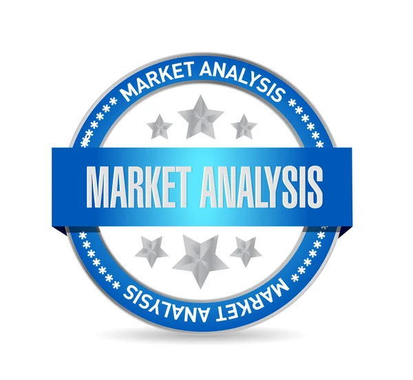 市場分析シール記号概念図 — ストック写真