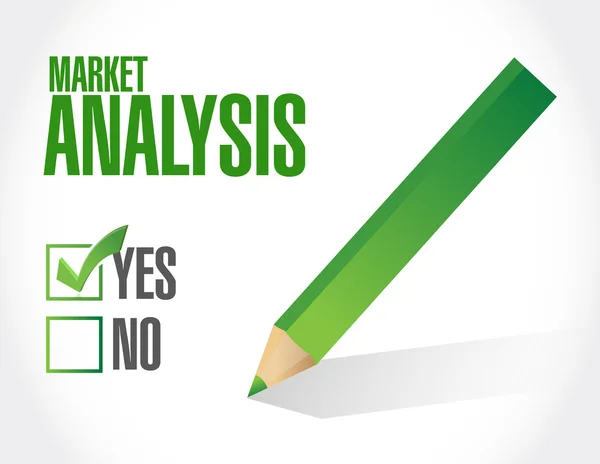 Markt analyse goedkeuring teken concept illustratie — Stockfoto