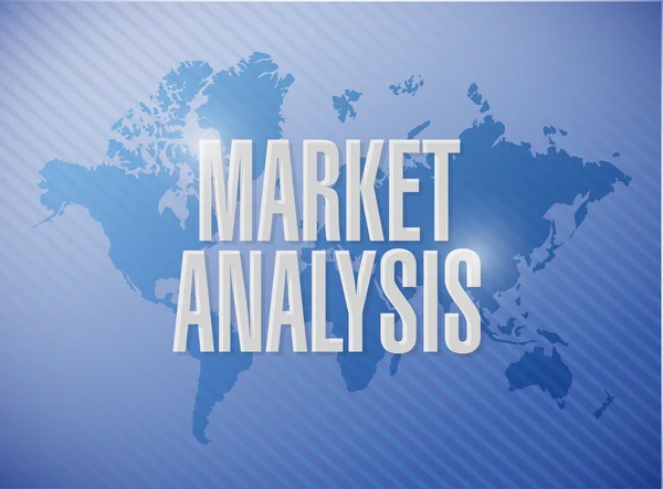 Marktanalyse Weltkarte Zeichenkonzept — Stockfoto