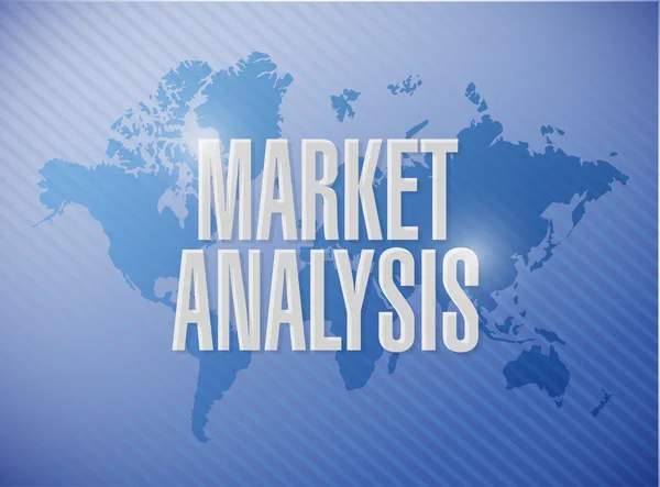市場分析世界地図記号概念 — ストック写真