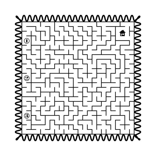 Labyrinth - Briefmarke — Stockvektor