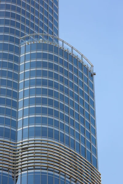 Fasáda na mrakodrap Burdž Chalífa v Dubaji, svět je nejvyšší budova — Stock fotografie