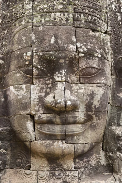 Escultura em parede no Prasat Bayon Temple Em Angkor Thom, Camboja — Fotografia de Stock