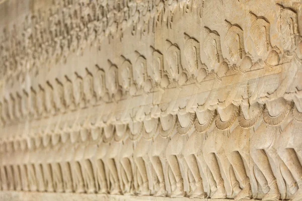 Wall Carving at Prasat Bayon Temple In Angkor Thom, Cambodia — Stock Photo, Image