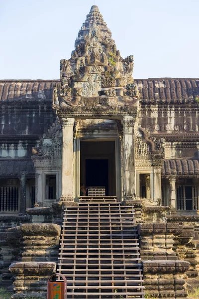 Angkor wat Tempel Details mit Morgenlicht, Kambodscha — Stockfoto