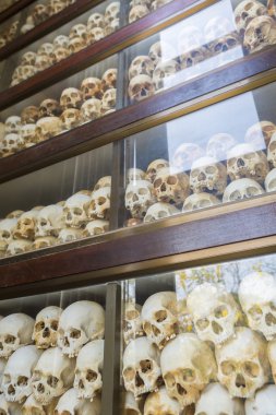 Kafatasları ve kemikleri öldürme alanında, Phnom Penh, Kamboçya