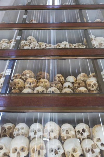 Schädel und Knochen in Killing Field, Phnom Penh, Kambodscha — Stockfoto