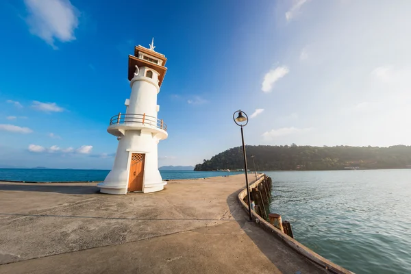 Light house and Pier on Ko Chang Island, Thailand — Stock Photo, Image