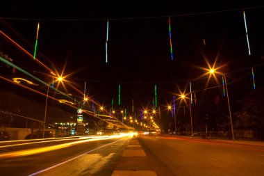 Trafik ve yeni yıl sokak dekorasyonu ışık parkurları, Siem R