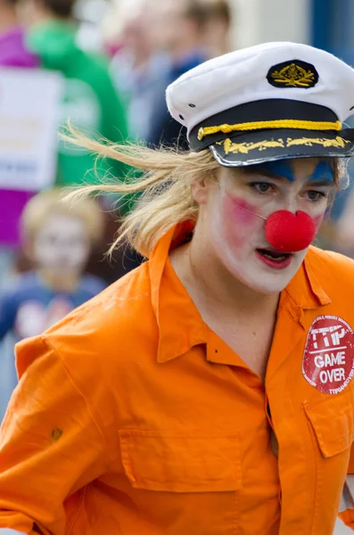 TTIP Game Over aktivist i aktion under en offentlig demonstration — Stockfoto