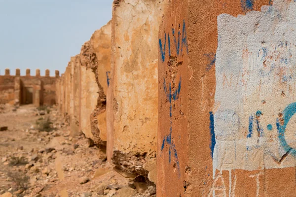 Detalj av gamla koloniala fort i Marocko — Stockfoto