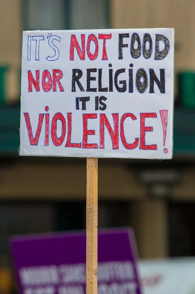 Belgian Gaia activists protest on the streets of Brussels — Stock Photo, Image